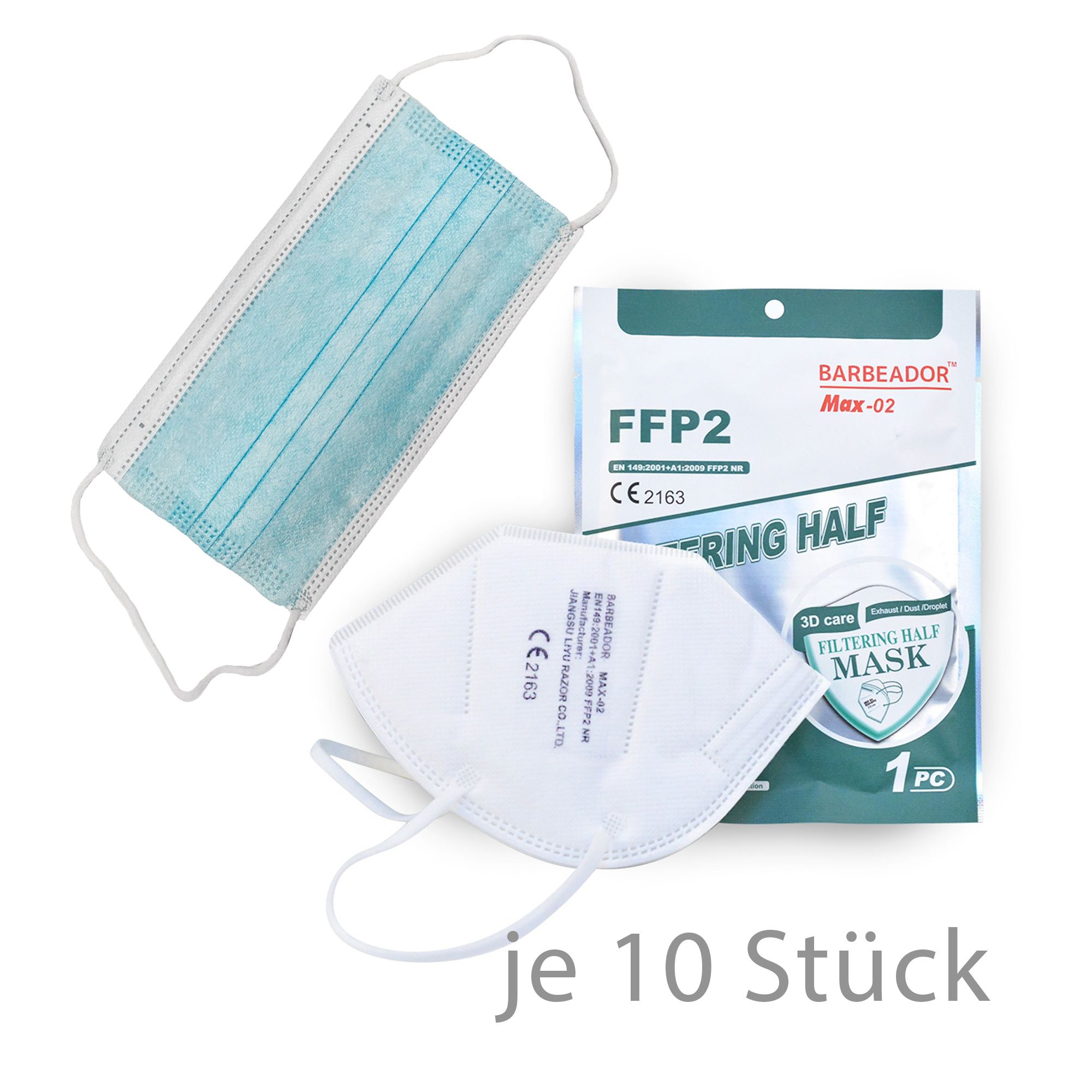 Culinaris - Set aus 10 FFP2 Maske + 10 Mund-Nasen-Maske