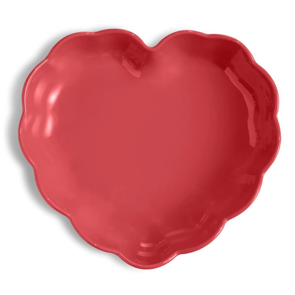 Emile Henry - Herzform 26,5 x 24,5 cm - Madeleine | Rose Candy