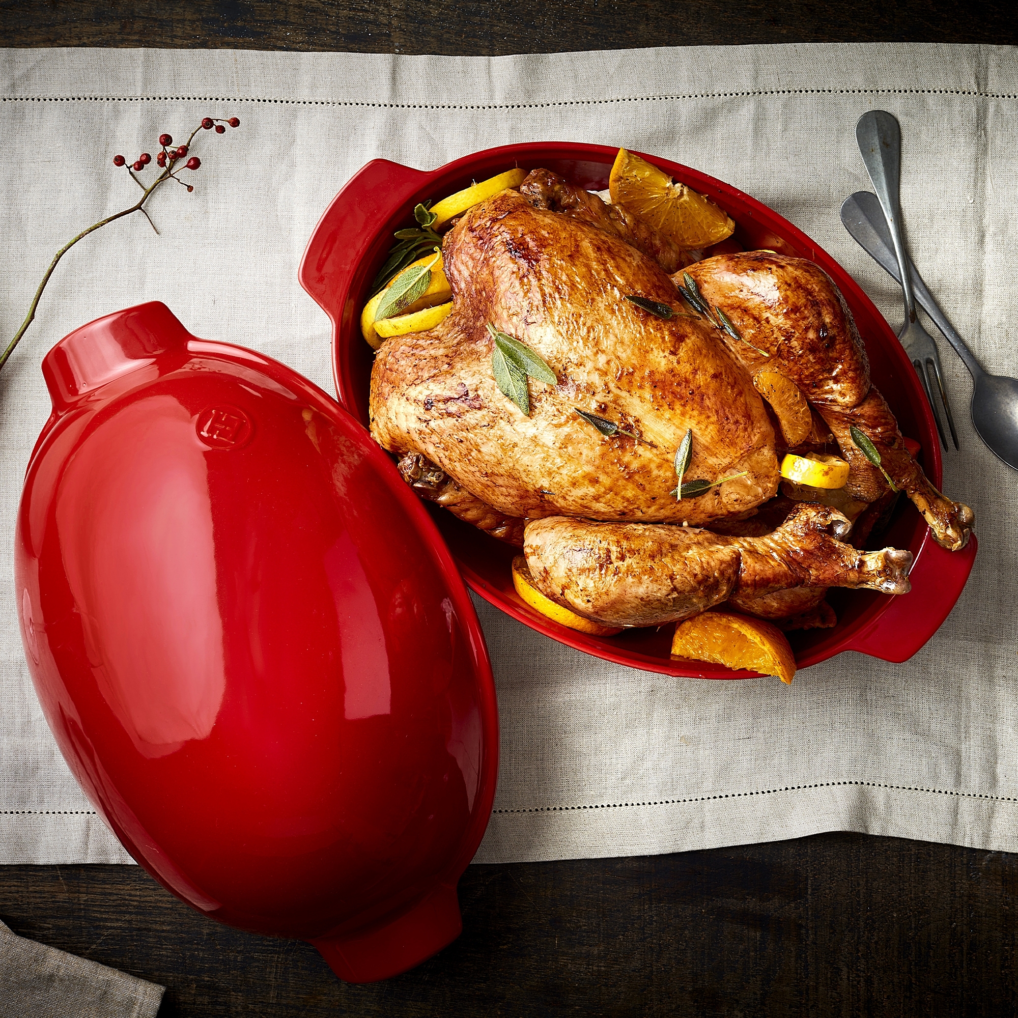 Emile Henry - Hähnchenbräter 8 L - Grand Cru Emile Henry - Hähnchenbräter 8 L - Grand Cru