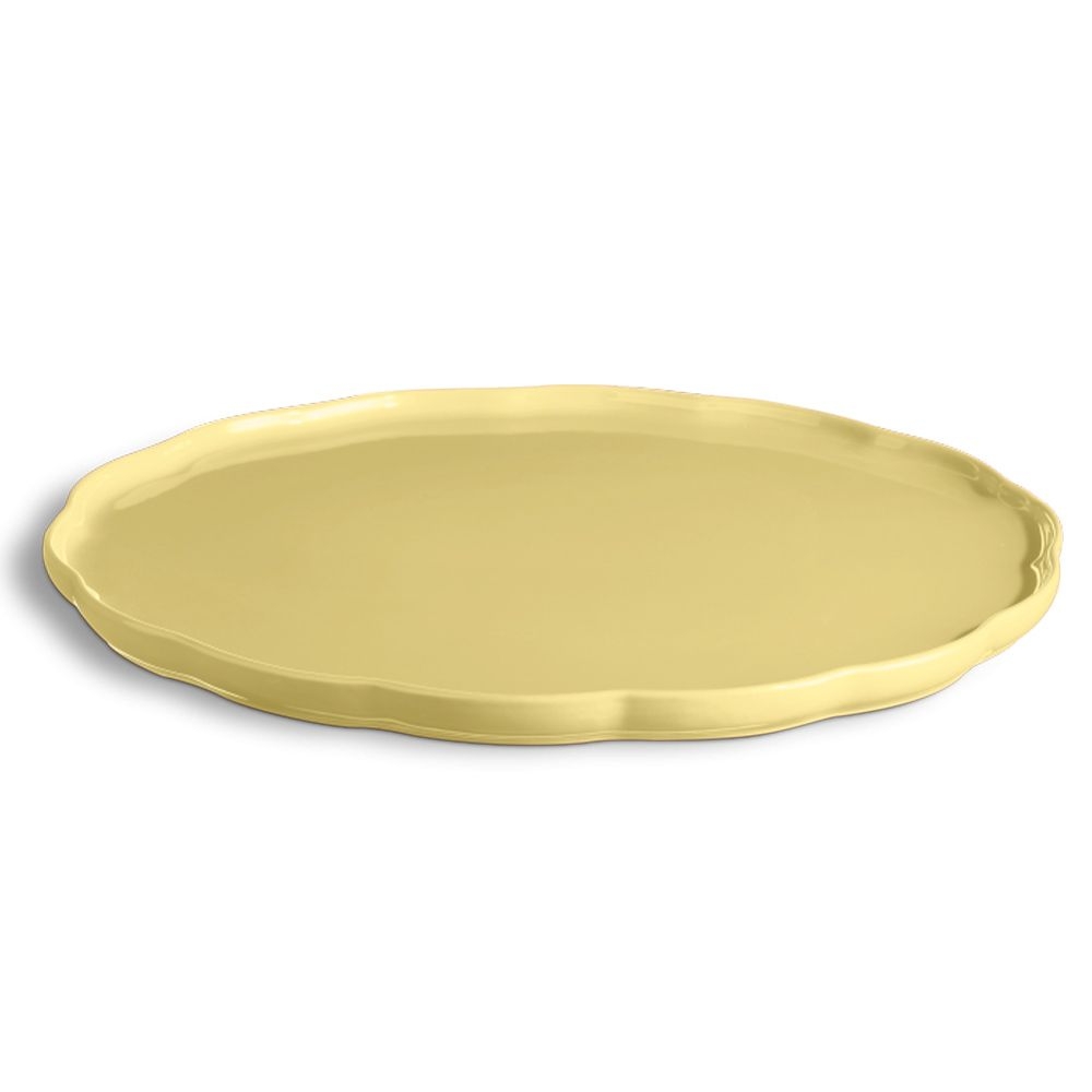 Emile Henry - Serving Plate round 31,5  - Madeleine | Jaune Vanille