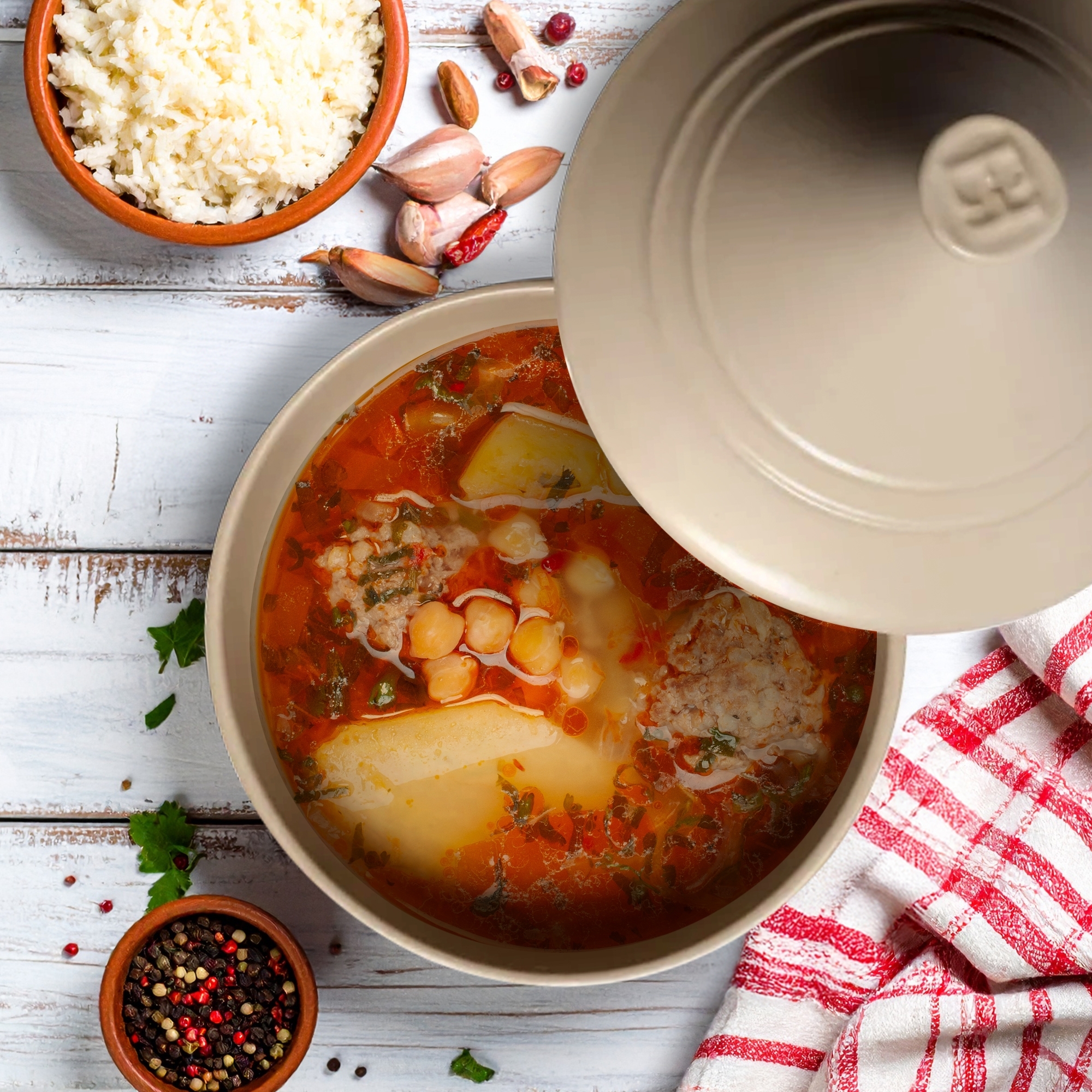Emile Henry - SOLO Mini Tagine Ø 16 cm I 550 ml - Opale